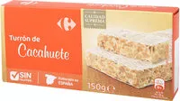 Mängden socker i Turrón de cacahuete