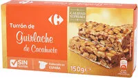 Mängden socker i Turrón guirlache cacahuete
