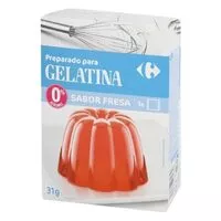 Mängden socker i Preparado postre gelatina fresa sin azúcar