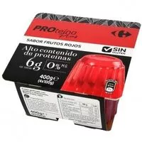 Mängden socker i Gelatina proteica plus frutos rojos 00%