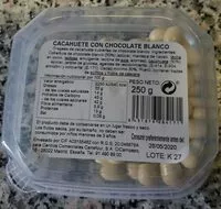 Mängden socker i Cacahuete con chocolate blanco