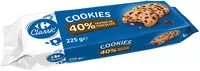 Mängden socker i Cookies 40% pepitas de chocolate