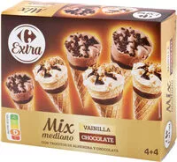 Mängden socker i MIx cono mediano sabor chocolate
