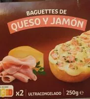 Mängden socker i Baguettes de queso y jamón