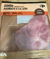 Mängden socker i Jamon cocido ahumado leña Carrefour