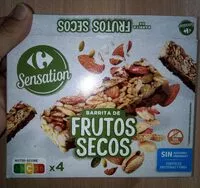 Mängden socker i Barrita de frutos secos