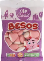 Mängden socker i Caramelo de goma besos