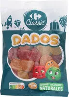 Mängden socker i Caramelo de goma dados corazón