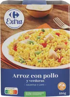Mängden socker i Arroz con pollo y verduras