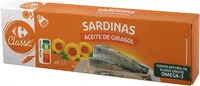 Mängden socker i Sardinas en aceite de girasol