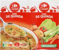 Mängden socker i Sopa quinoa con verduras