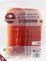 Mängden socker i Jamón serrano gran reserva 50% Duroc