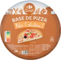 Mängden socker i Base de pizza No gluten