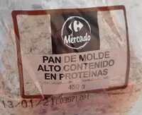 Mängden socker i Pan de Molde alto contenido en proteínas