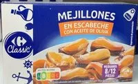 Mängden socker i Mejillones en escabeche con aceite de oliva 8/12