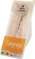 Mängden socker i Sándwich cangrejo