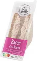 Mängden socker i Sándwich bacon con huevo