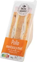 Mängden socker i Sandwich pollo mostaza y miel