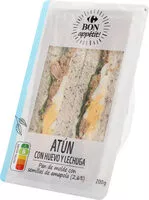 Mängden socker i Sándwich atún con huevo y lechuga