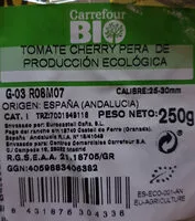 Mängden socker i Tomate Cherry pera ecológico
