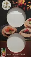 Mängden socker i Bloc de Foie Gras de pato