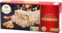 Mängden socker i Turrón imperial de cacahuete carrefour sensation