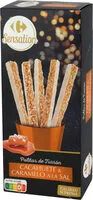 Mängden socker i Palitos de turron de cacahuete con caramelo a la sal