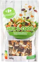 Mängden socker i Mix and cook, frutos secos, semillas y frutas deshidratadas