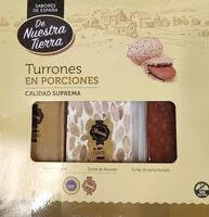 Mängden socker i Turrones en porciones