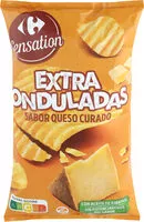 Mängden socker i Patatas extra onduladas sabor queso curado