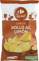 Mängden socker i Patatas fritas con sabor a pollo y limón