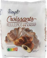 Mängden socker i Croissants rellenos con crema de cacao