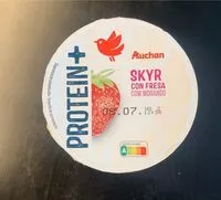Mängden socker i PROTEIN +,SKYR con fresa y morango