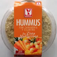 Mängden socker i Hummus con zanahoria y cilantro