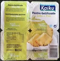 Mängden socker i Postre gelificado