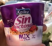 Mängden socker i Yogur sin lactosa mix fresa y muesli