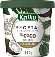 Mängden socker i Begetal de Coco natural sin azucares añadidos