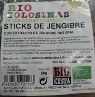 Mängden socker i Sticks de jengibre