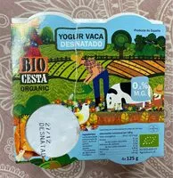 Mängden socker i Yogur vaca desnatado