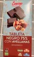 Mängden socker i Tableta Negro 75% con Avellanas Ecológico