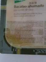 Mängden socker i Bacalao ahumado con aceite de oliva