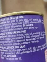 Mängden socker i Bloc de foie gras de pato sin gluten
