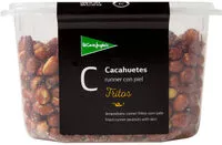 Mängden socker i Cacahuetes runner fritos con piel