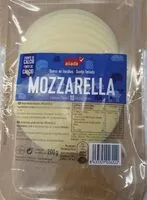 Mängden socker i Mozzarella en lonchas