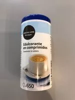 Mängden socker i Edulcorante comprimidos