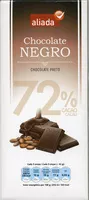 Mängden socker i Chocolate negro 72% cacao