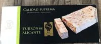 Mängden socker i Turrón de Alicante