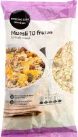 Mängden socker i Muesli 10 frutas