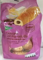 Mängden socker i Croissant con mantequilla relleno de crema de cacao