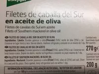 Mängden socker i Filetes de caballa del sur en aceite de oliva